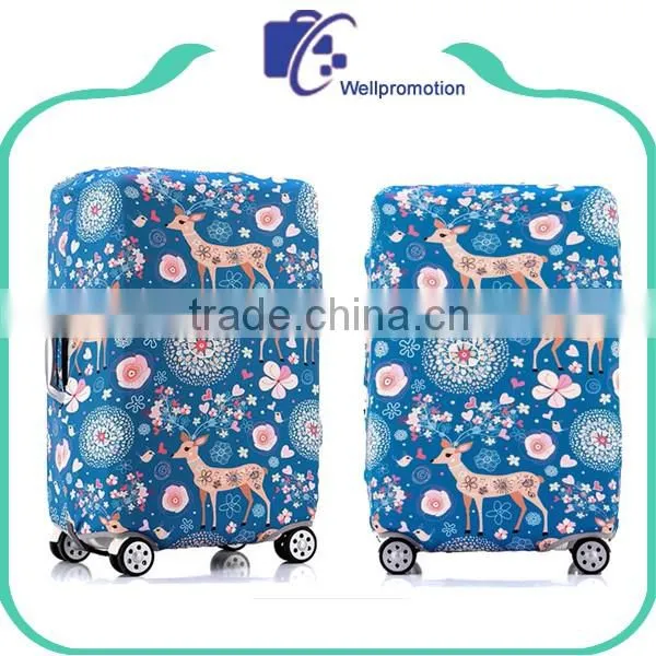 Custom elastic waterproof protective luggage cover spandex
