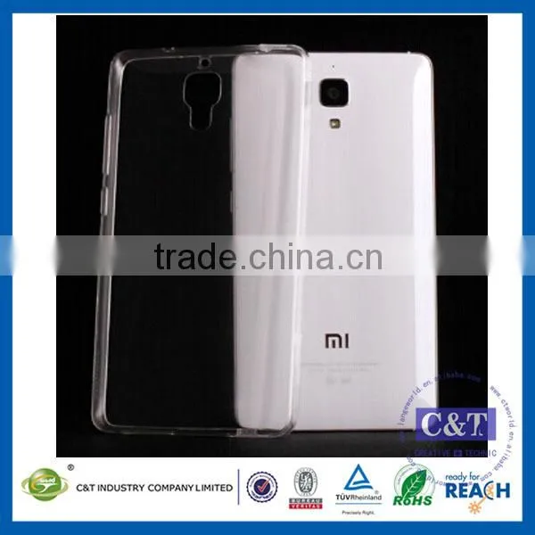 C&T Flexible rubber gel tpu ultra thin cute case for xiaomi mi4