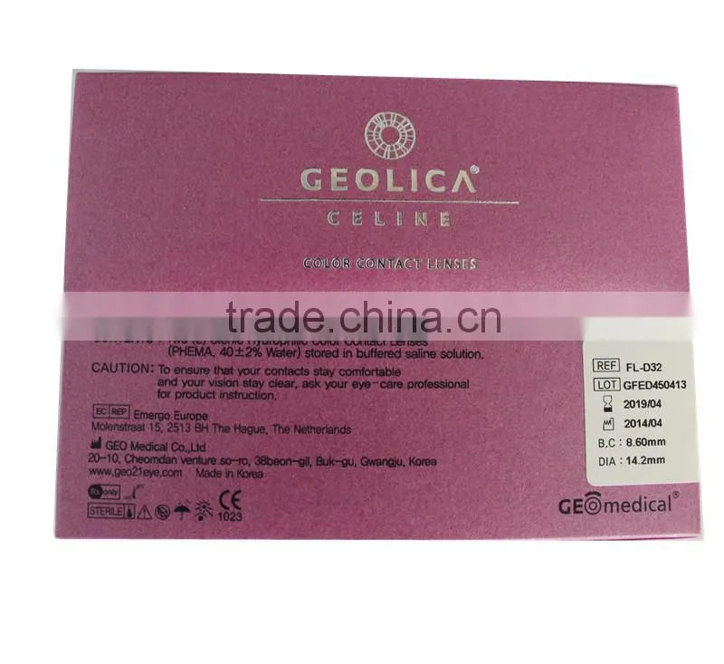 Fashion GEO GEOLICA cosmetic color contact lenses US FDA approved high quality luxury contacts