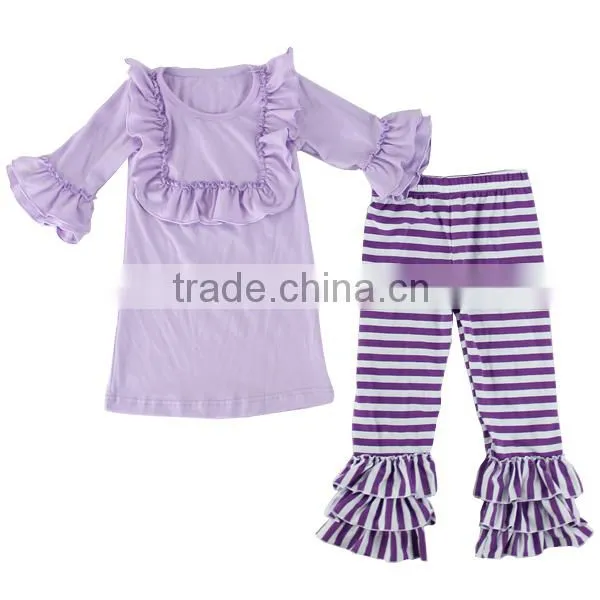 High quality 2016 fall girls boutique sets infant clothes fall girl clothes sets