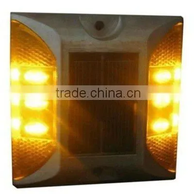 6pcs LED aluminium solar road stud;RED/YELLOW/BLUE/WHITE /GREEN color optional