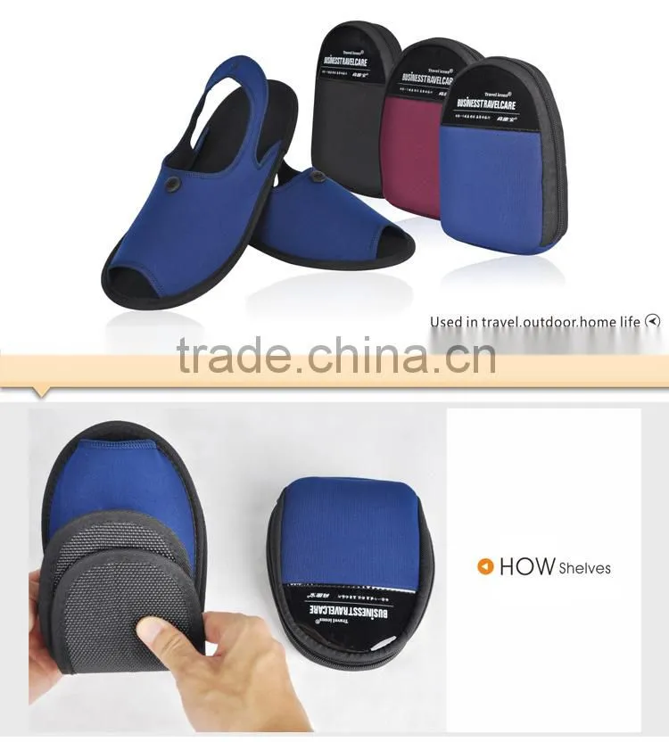Authentic Business Portable Folding Travel Slippers Unisex Indoor Waterproof Material Slippers