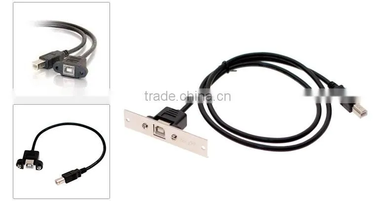 USB 2.0 B Male to USB B Female Socket Printer Panel Mount Cable