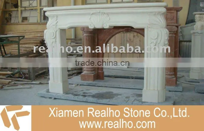 natural stone fireplace