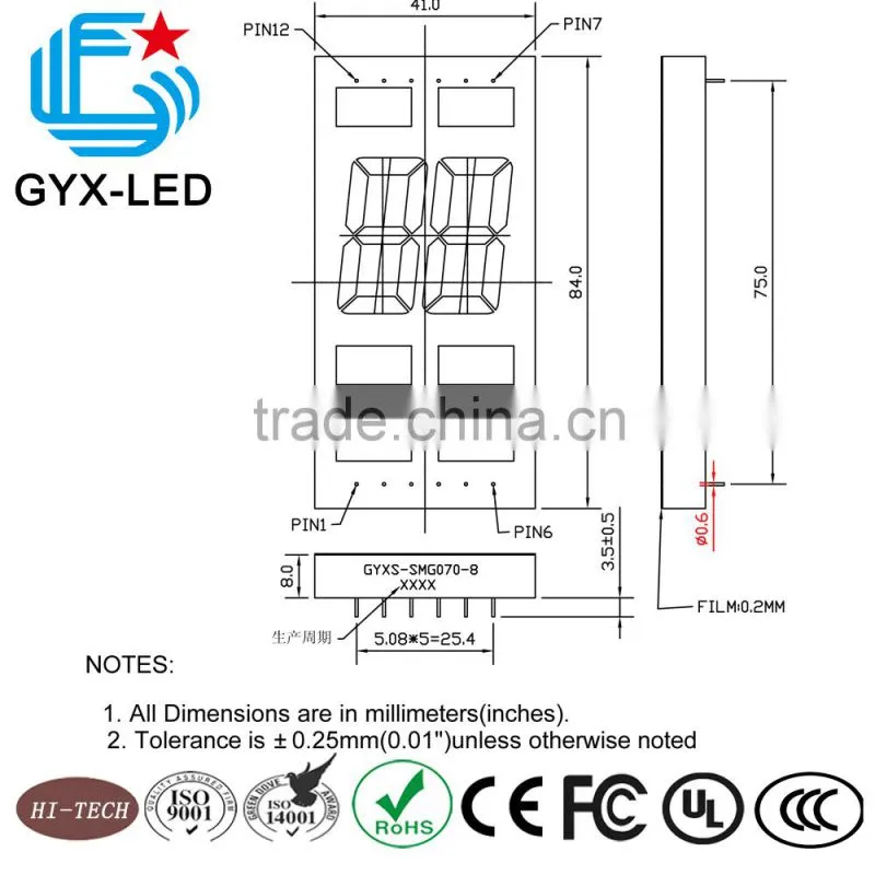 high reliability white color custom aircon digital LED display