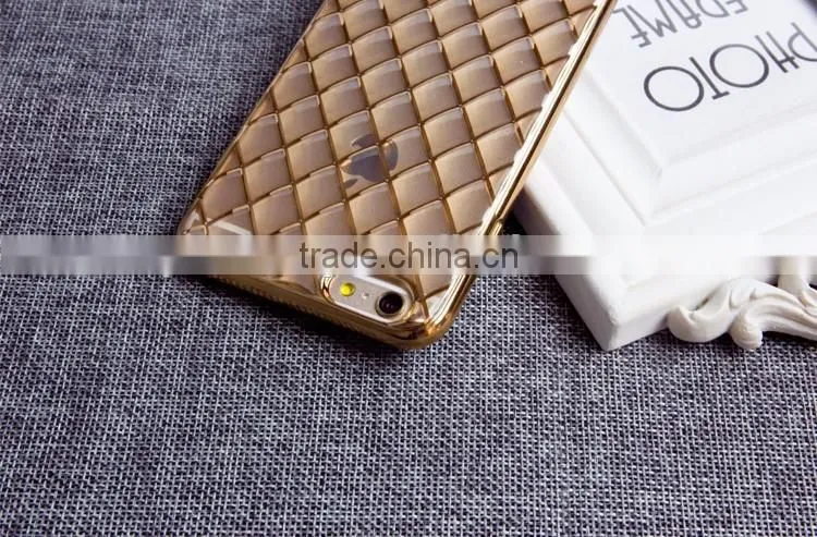High quality 100% smooth edges electroplating TPU transparent clear back mobile phone case cover for iPhone 6 / 6s