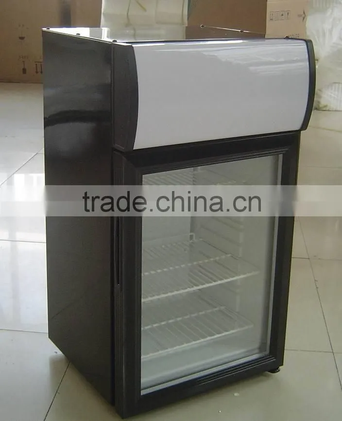 50L glass door display beverage cooler for beer' s brand promotion