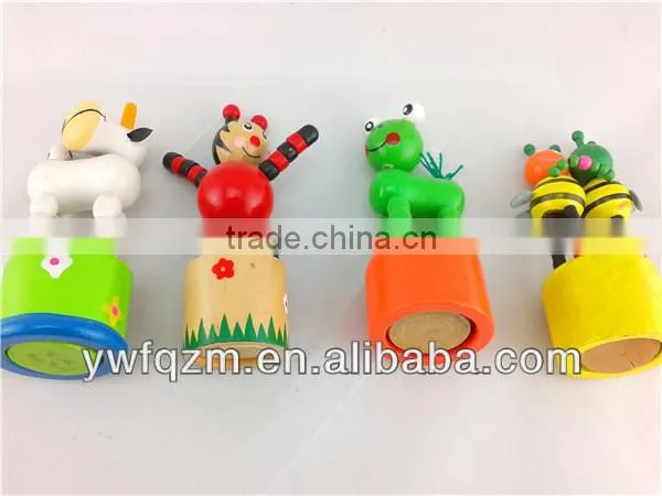 custom how selling wooden animal mini push toy