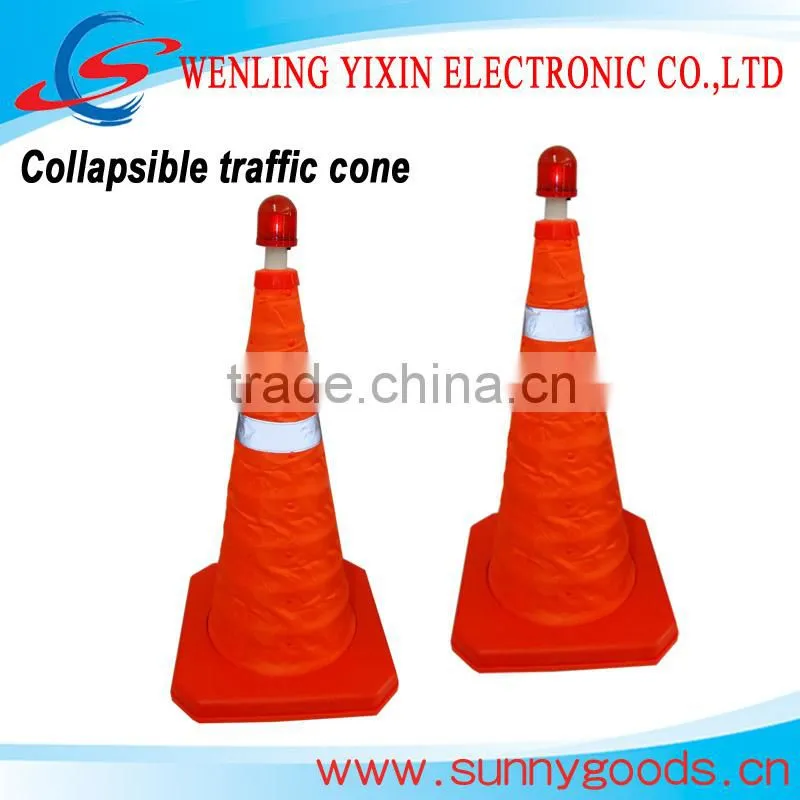 height 700mm retractable glow in the dark traffic cone