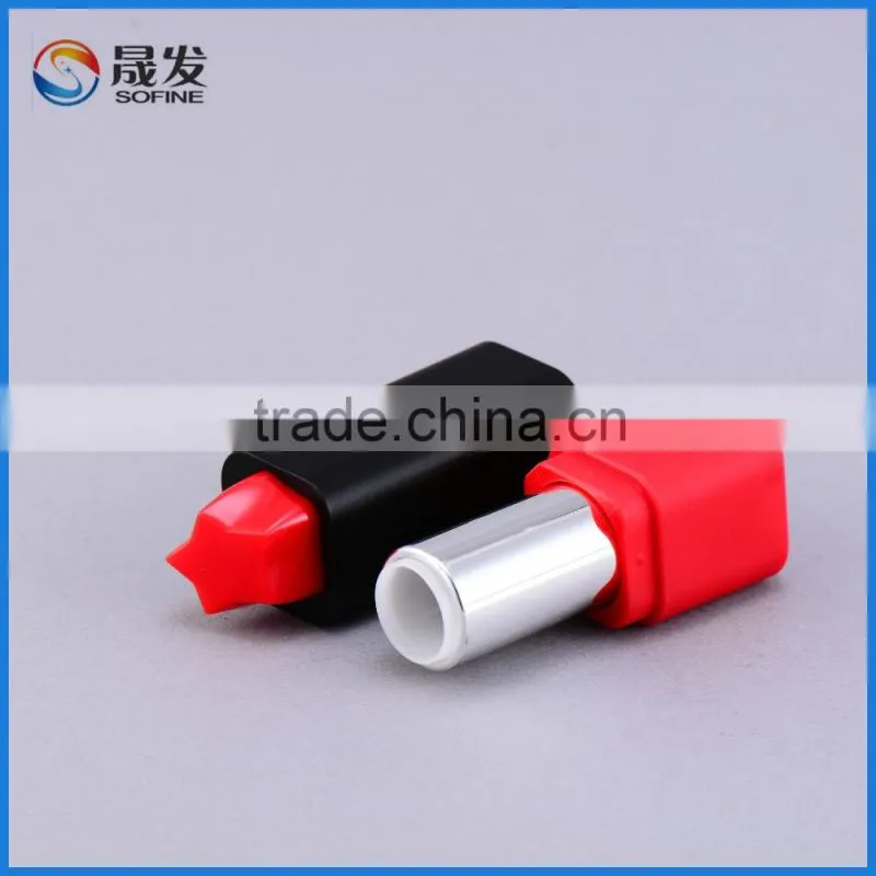 Popular fashion design cosmetic plastic lipstick tube for skin care