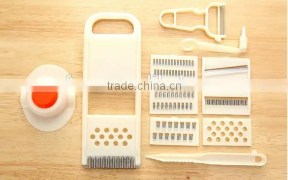 High quality 11pcs multifunctional vegetable potato fruit slicer peeler chopper cutter