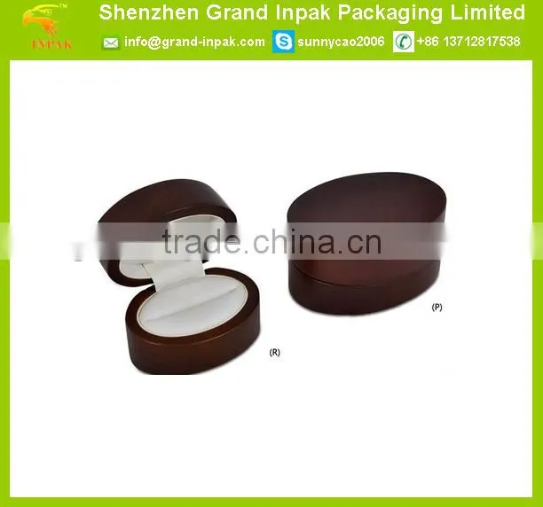 Stylish glossy finish purple color wooden jewelry box ring box