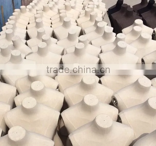 Vintage dress making dummy torso wrapped mannequin male adjustable mannequin with wooden hand