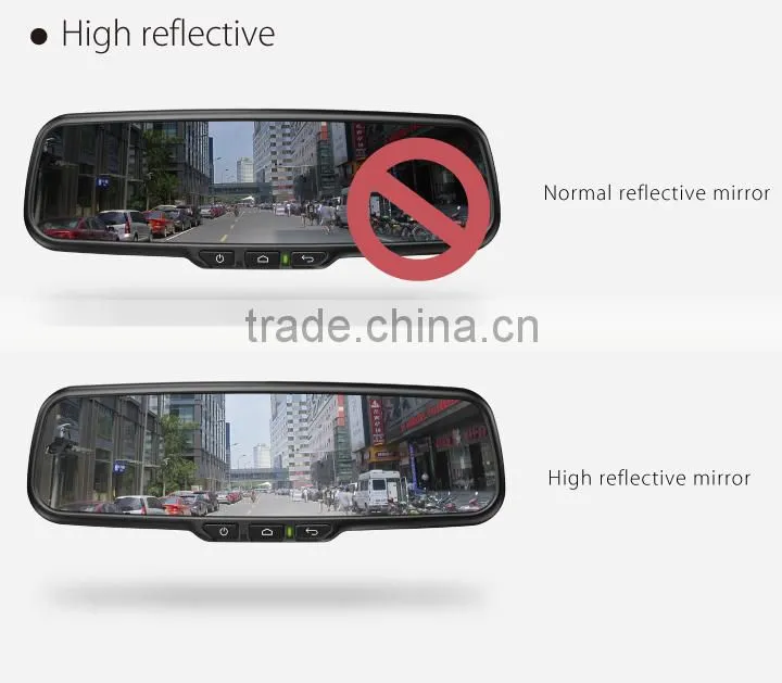 5 Inch Android gps navigation rearview mirror gps wireless camera