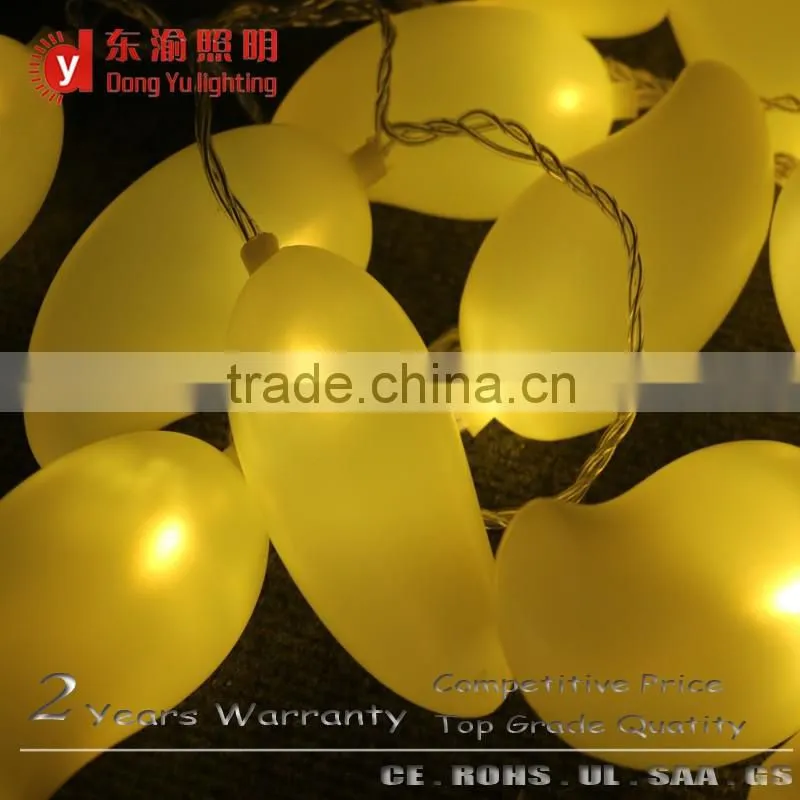 Garden display IP65 String lighted artificial crystallized fruits and vegetables