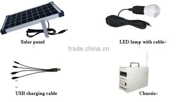 2014 New 30W DC solar Lighting kit for outdoor activites with Radio 0217