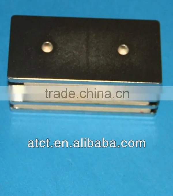 Two Holes on Side Rare Earth Rectangle Magnet