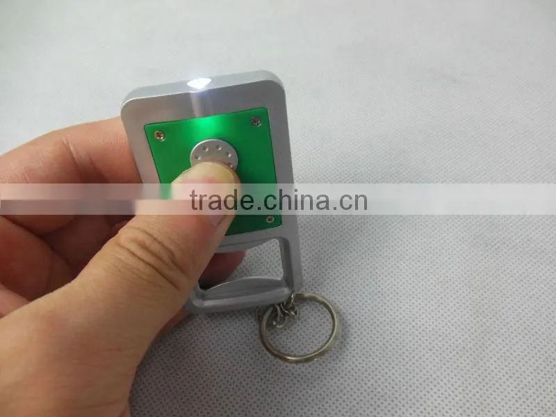 Promotional flashlight led bottle opener keychain/keyring