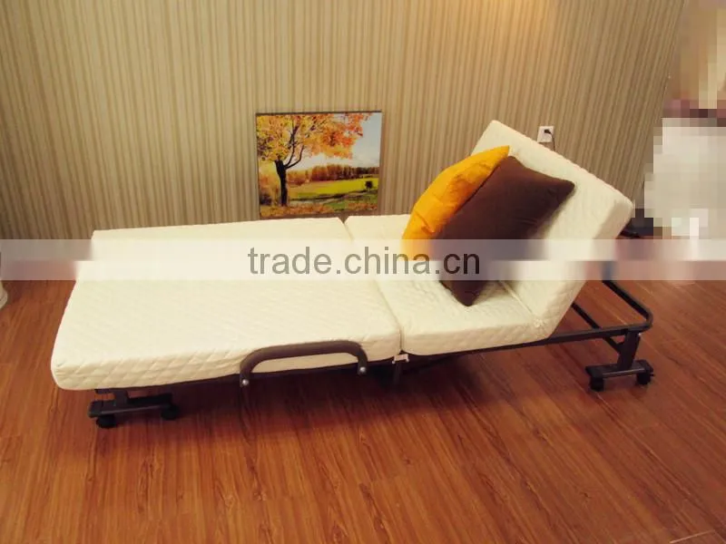 white guest room metal folding bed