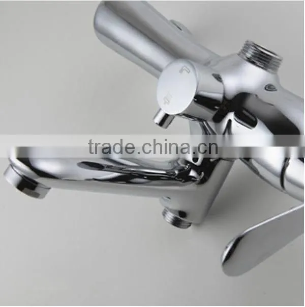 bathroom rain shower set, big round/square plastic shower head, chrome plating surface brass shower set