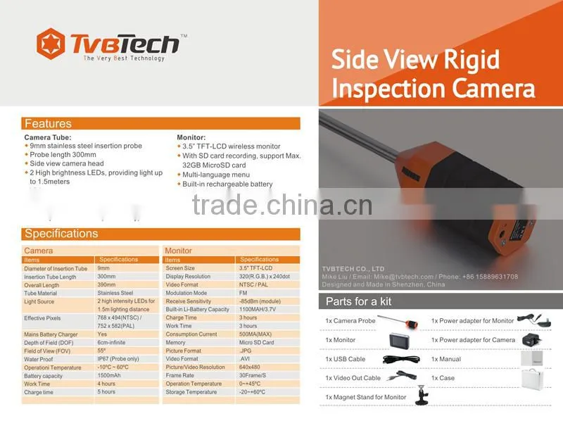 90 degree inspection camera 90 degree Angle Camera Borescope