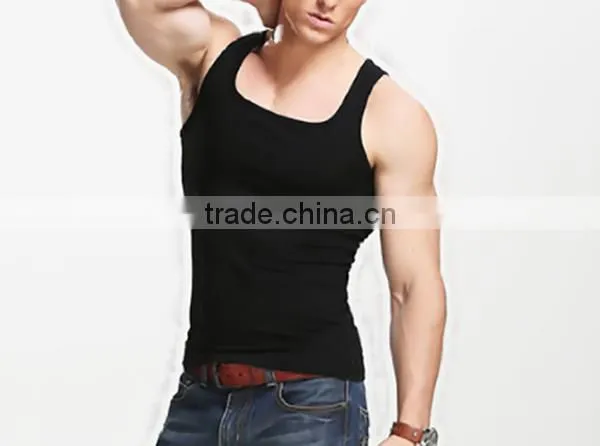 New style hot basic cheap high quality gym singlet vest for men