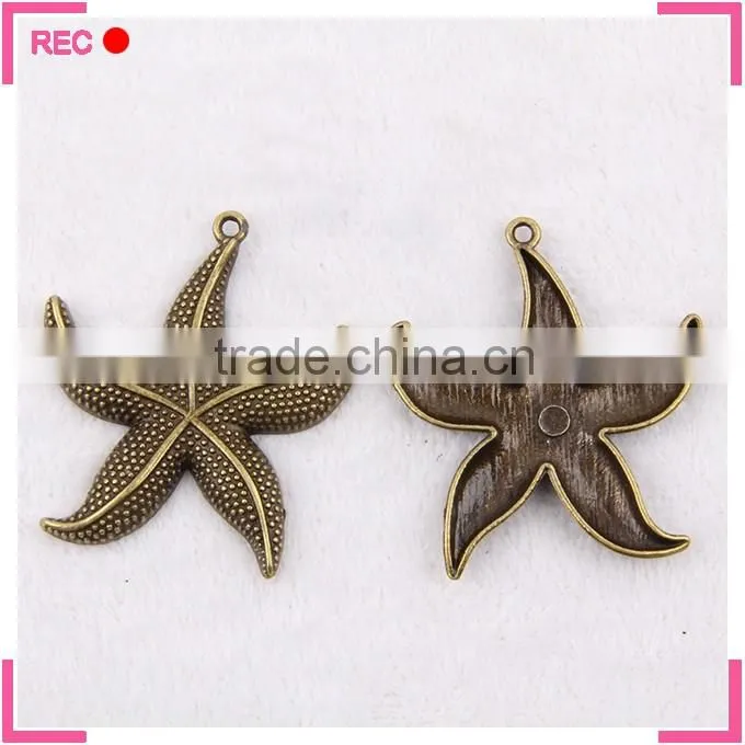 Starfish shaped small pendant design, brass star pendant for girls