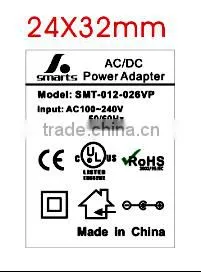 220vac 240VAC 12vdc 2a 24w eu uk power adapter CE approved