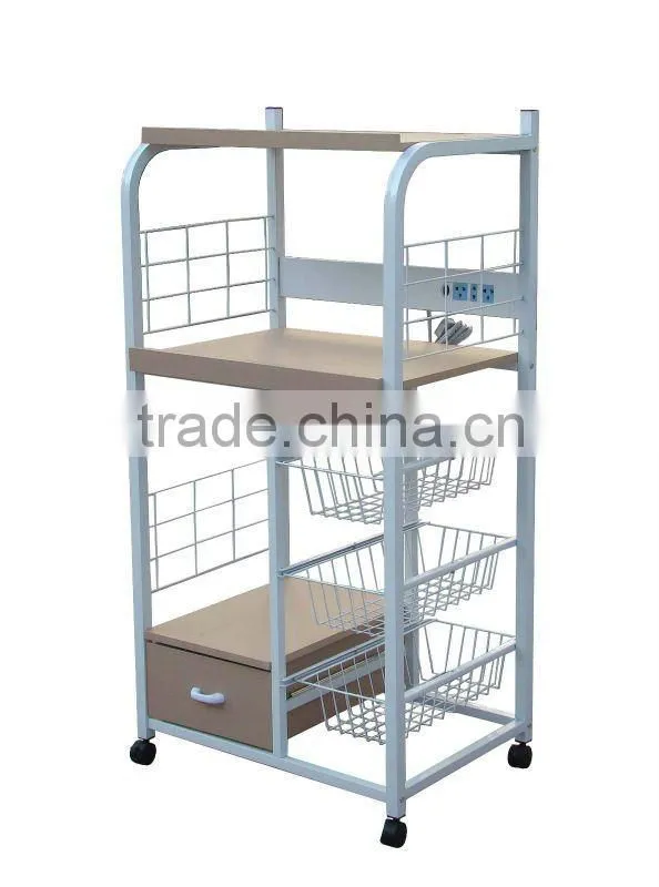 Multi-functional kitchen rack with wheels
