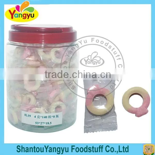 Ring candy with 2 flavors ring shape candy