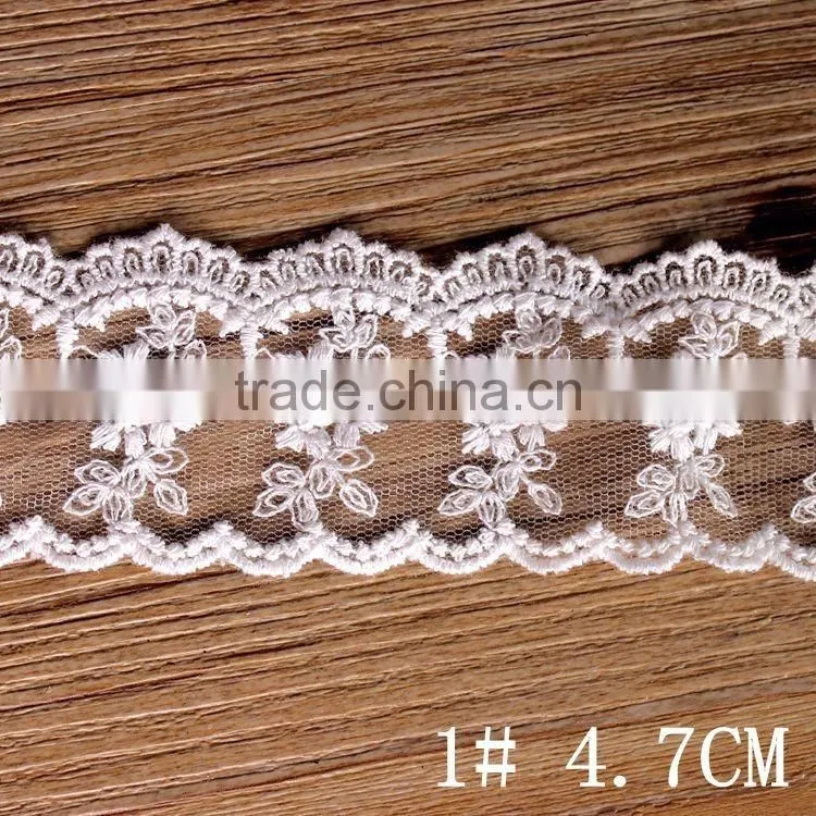 LLS008 Fancy personized white lace trim wholesale