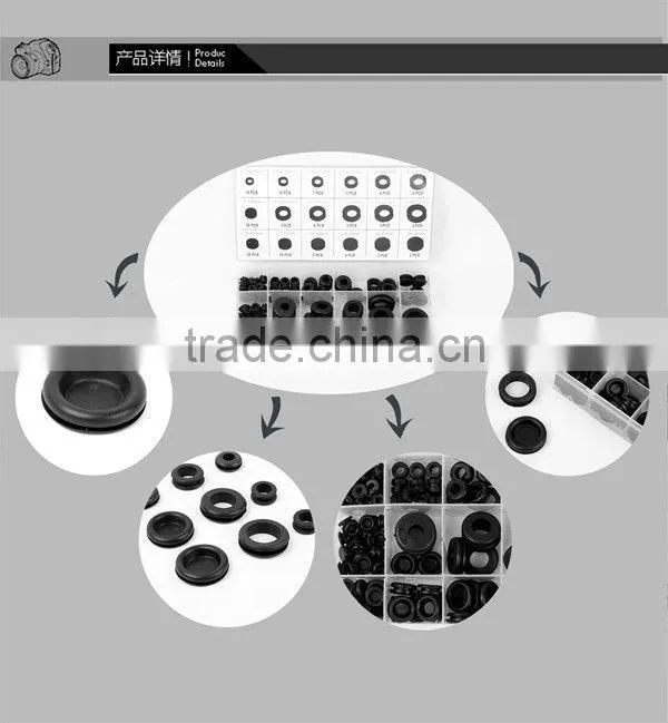 Hardware 125pc Rubber Washer Kit/Assortment/Set