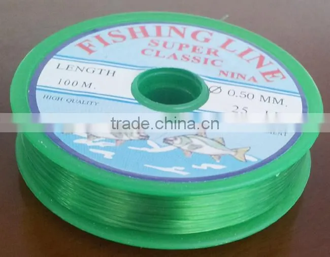 nylon fish line blue by hand