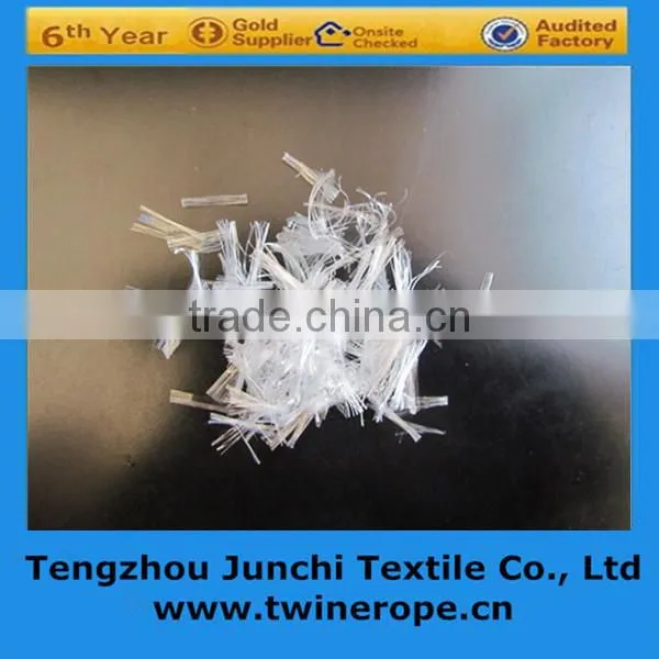 Natural color 100% polypropylene fiber fibrillated fiber pp concrete fiber