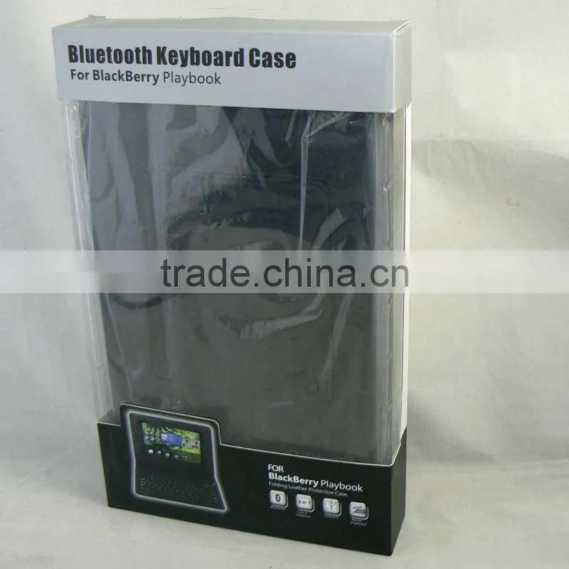 Folding Wireless Bluetooth Keyboard + PU Leather Case for 7 inch BlackBerry playbook
