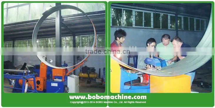 Spiral air duct forming machine