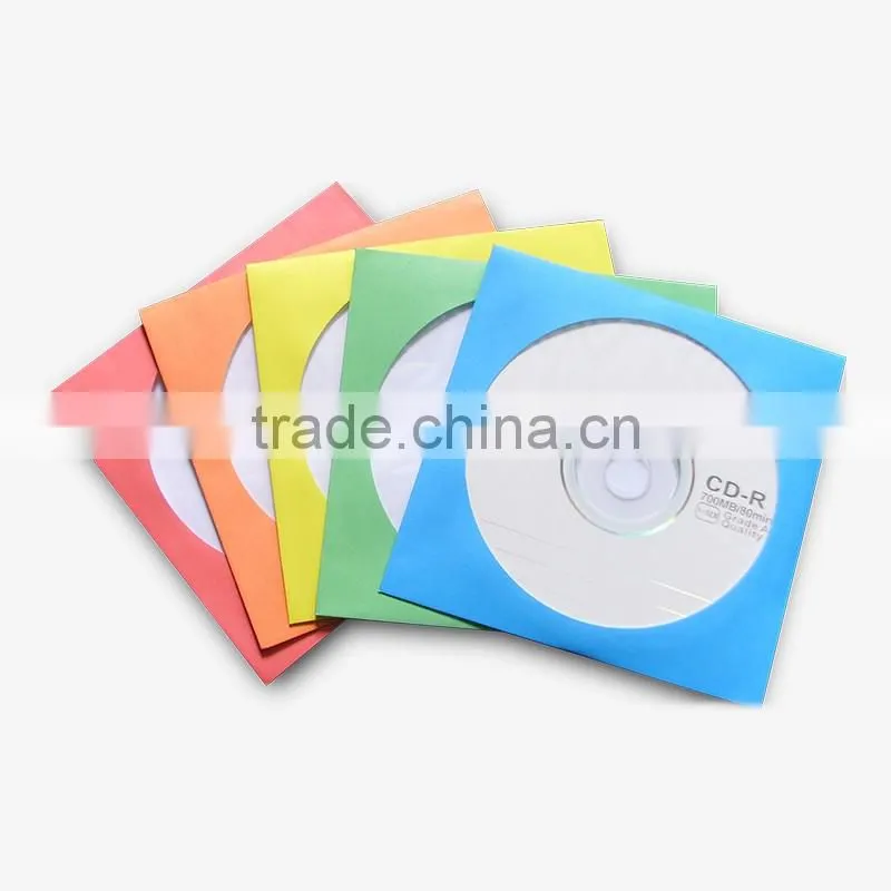 High Quality CD DVD White Paper Sleeve with Clear Window and Flap Envelopes