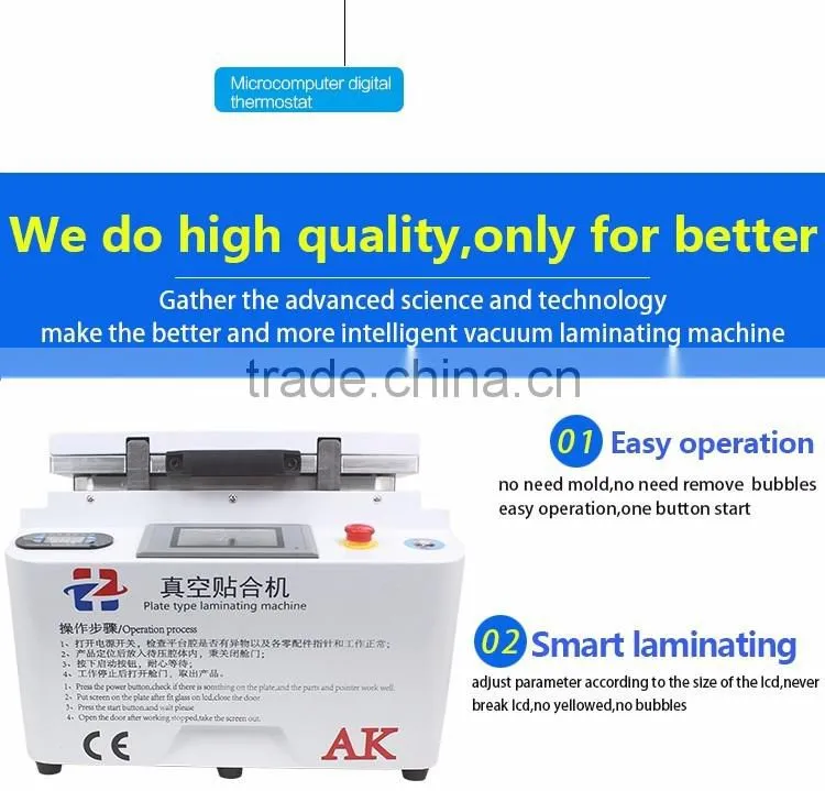 LCD repair AK PRO OCA laminator machine for mobile phone repair lcd refurbish