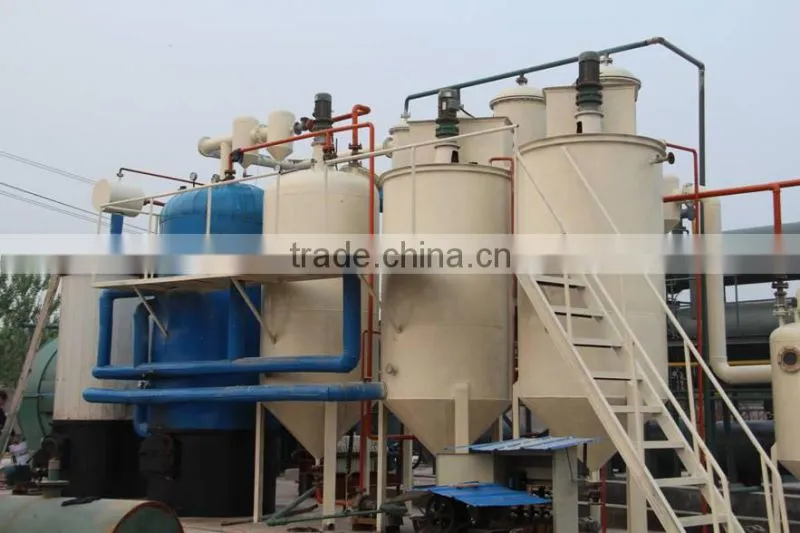 Waste machinery oil /black oil /heavey oil /slage oil to oil with Oil Distillation machine