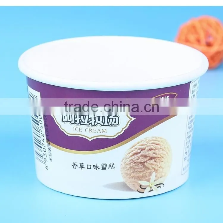 Single wall 6oz Yogurt Paper Cup with Logo Printed