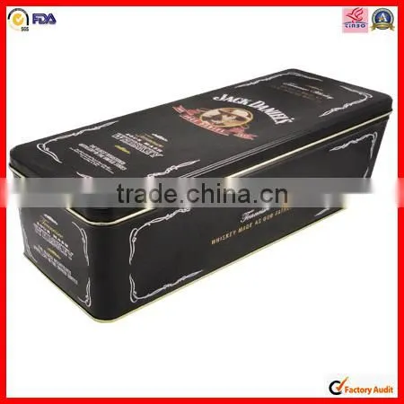 metal custom print luxury wine tin box