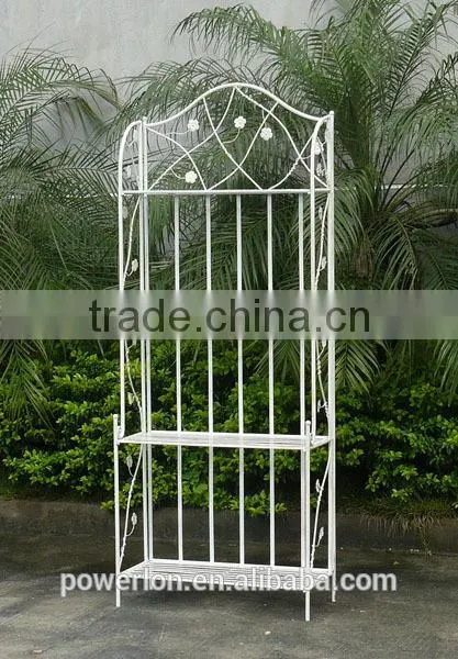 Metal 4 Tier Corner Shelf Antique Bookshelf and Plant stand