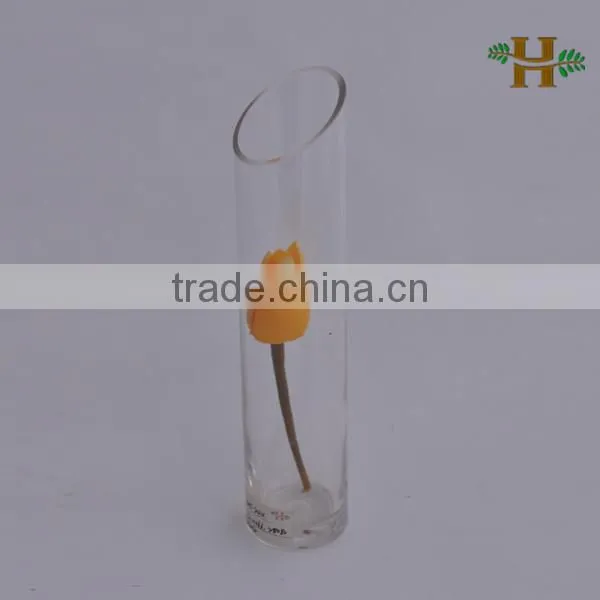 Transparent cylinder glass vases, bevel cylinder glass vases