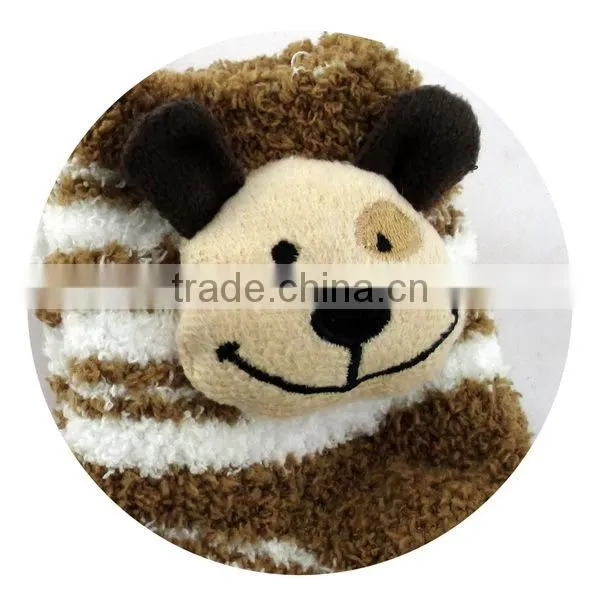 Soft non-slip lady floor 3d cartoon girl tube sock