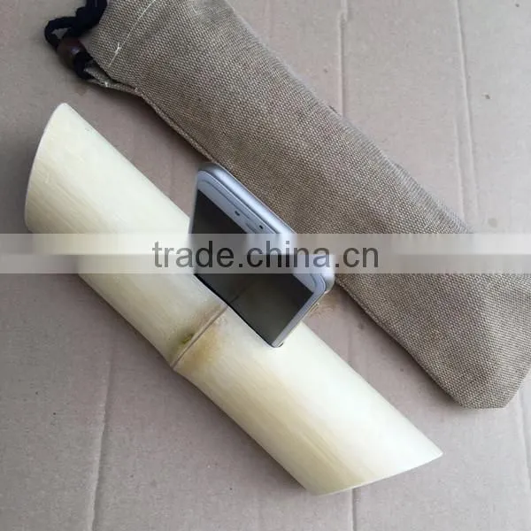 Customized logo bamboo portable speakers for mobile phone