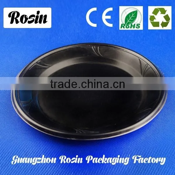 Disposable PS Black Thermoformed Plastic Plates And Plastic Bowls