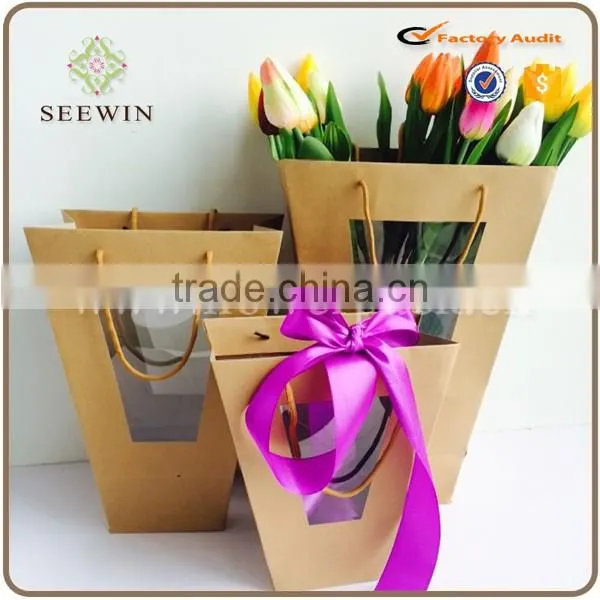 2017 hot sale gilding organza flower bag for cut flowers