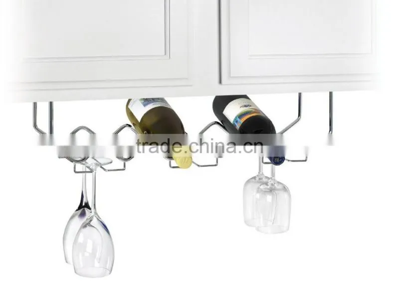 Hot sale metal chrome under Cabinet Stemware Rack