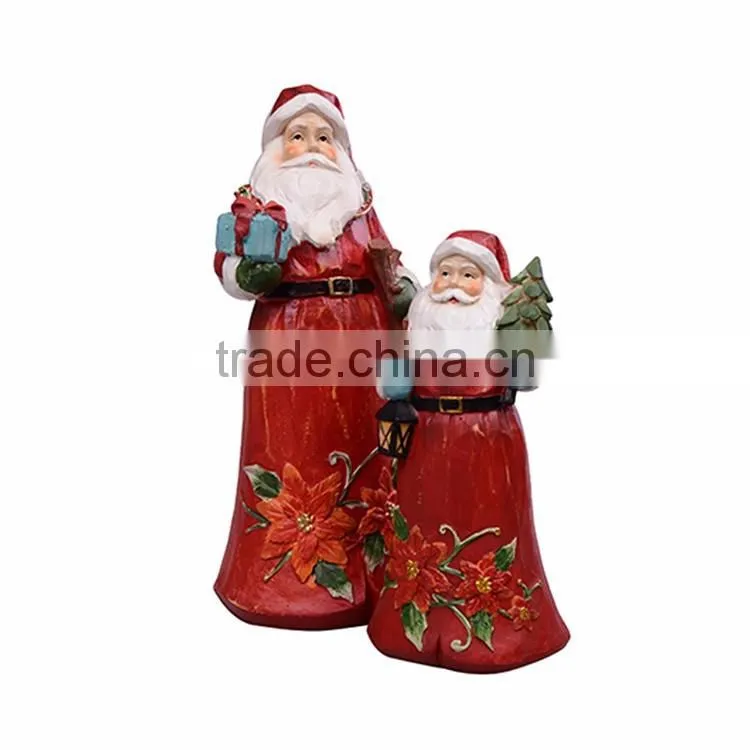 Custom resin Santa Claus figurine christmas decoration