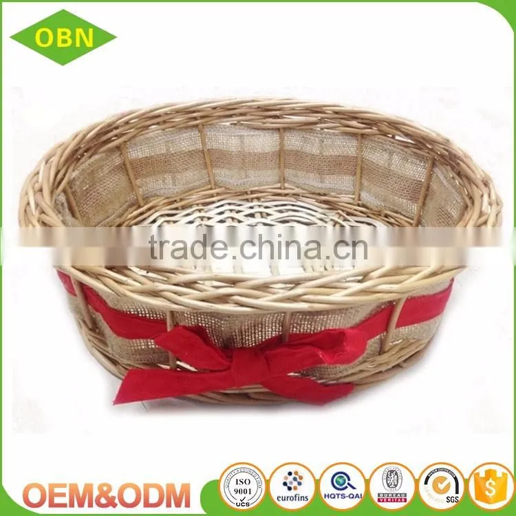 China custom decorative fancy Christmas empty wicker wholesale spa gift baskets